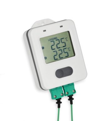 291-121 Αδιάβροχο καταγραφικό θερμοκρασίας υψηλής θερμοκρασίας USB με οθόνη & δυνατότητα σύνδεσης 2 θερμοστοιχείων τύπου Κ