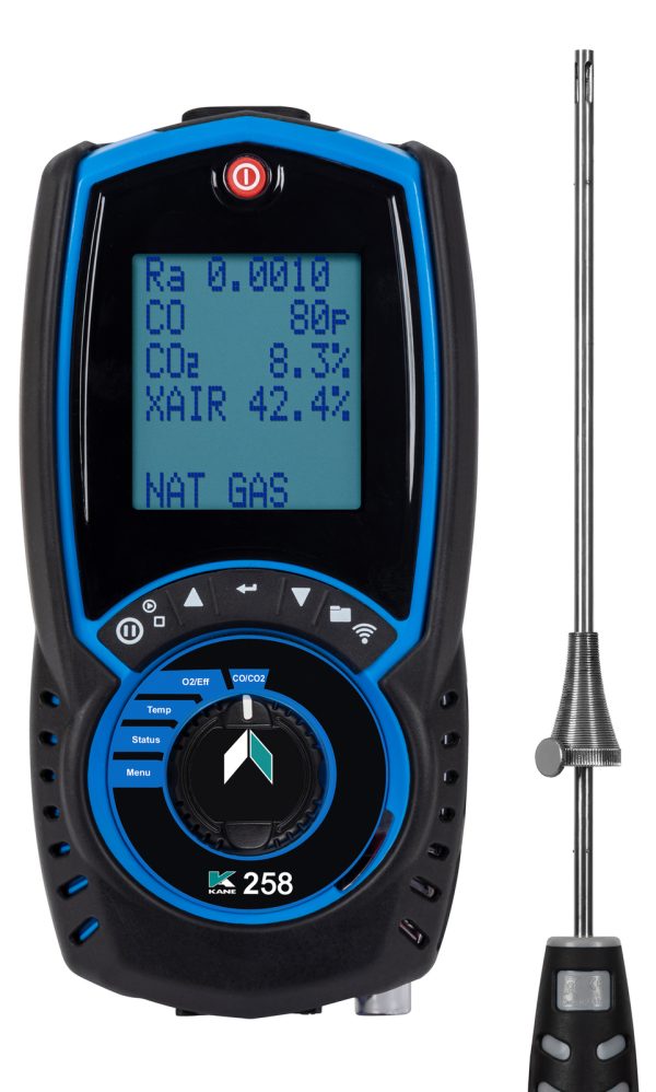 K258 Απλός Αναλυτής Καυσαερίων O2 - CO - Θερμοκρασία