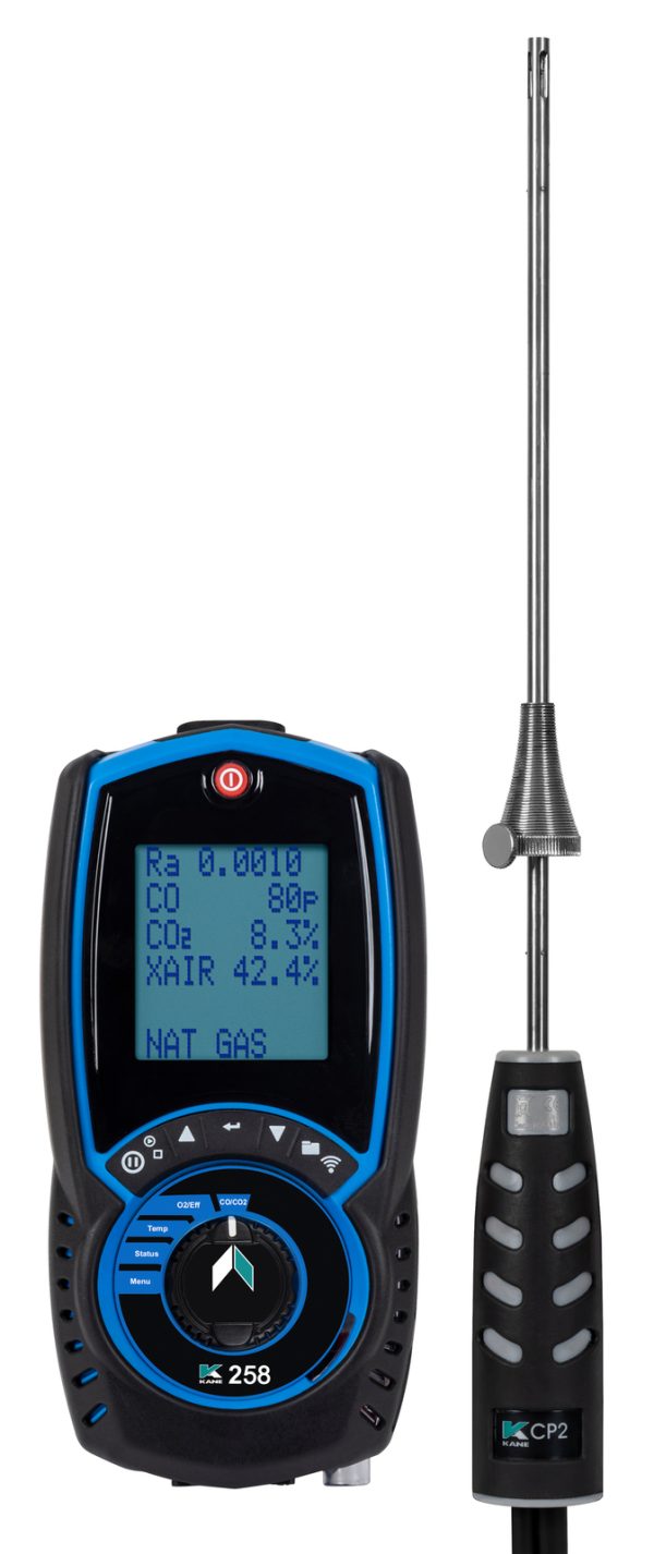 K258 Απλός Αναλυτής Καυσαερίων O2 - CO - Θερμοκρασία