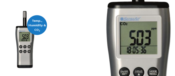 pSENSE II Φορητό όργανο μέτρησης  CO2, θερμοκρασίας, υγρασίας, σημείο δρόσου και θερμοκρασίας υγρού βολβού