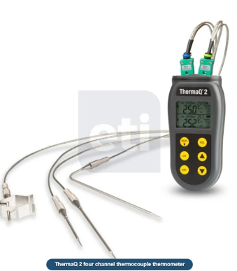 231-052 ThermaQ2 Θερμόμετρο με δυνατ. συνδεσης 4 θερμοστοιχείων & συναγερμό