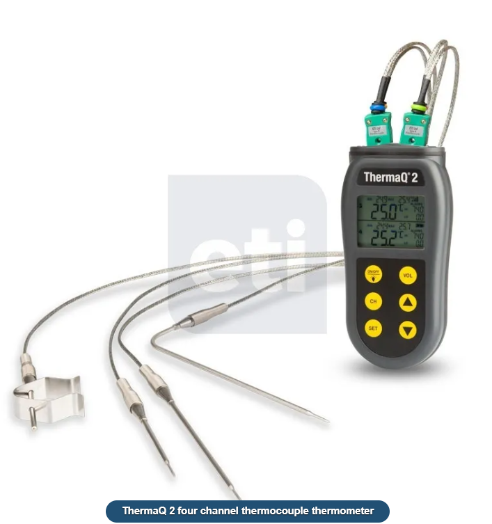 231-052 ThermaQ2 Θερμόμετρο με δυνατ. συνδεσης 4 θερμοστοιχείων & συναγερμό